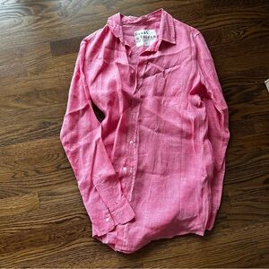 Frank & Eileen Pink Button-Up linen Shirt